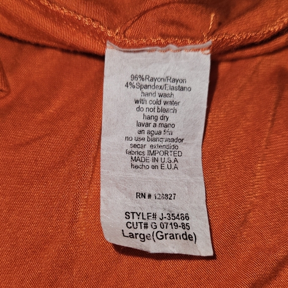 Sz L Orange Gameday Gal Cardigan - Picture 5 of 5